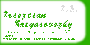 krisztian matyasovszky business card